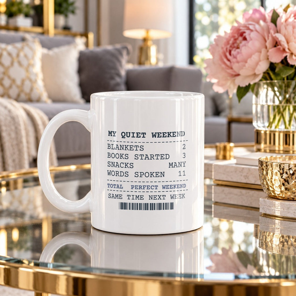 Funny Introvert Coffee Mug Words Spoken This Weekend Receipt - photo 4