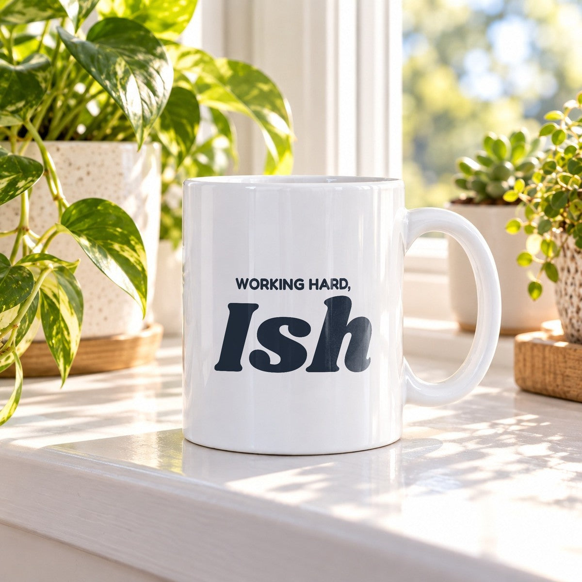 Funny Sarcasm Coffee Mug Working Hard Ish For Dad - photo 1