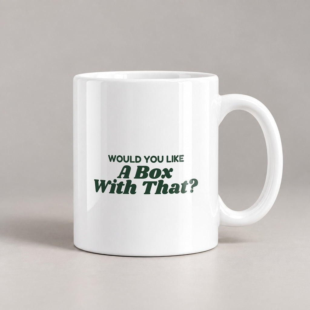Funny Christmas Retail Coffee Mug Would You Like A Box With That - photo 2