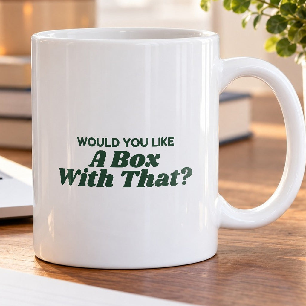 Funny Christmas Retail Coffee Mug Would You Like A Box With That - photo 5