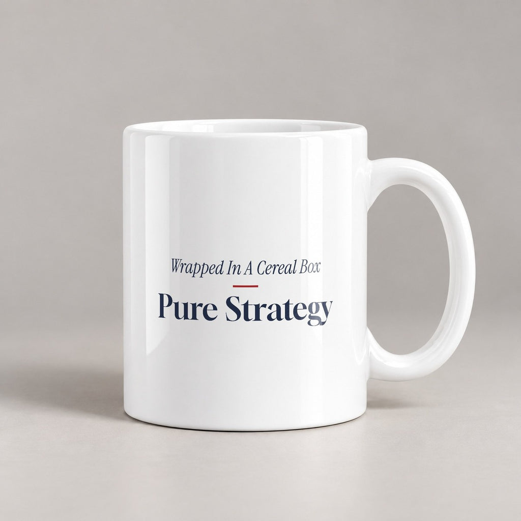 Funny White Elephant Coffee Mug Wrapped In A Cereal Box Pure Strategy - photo 2