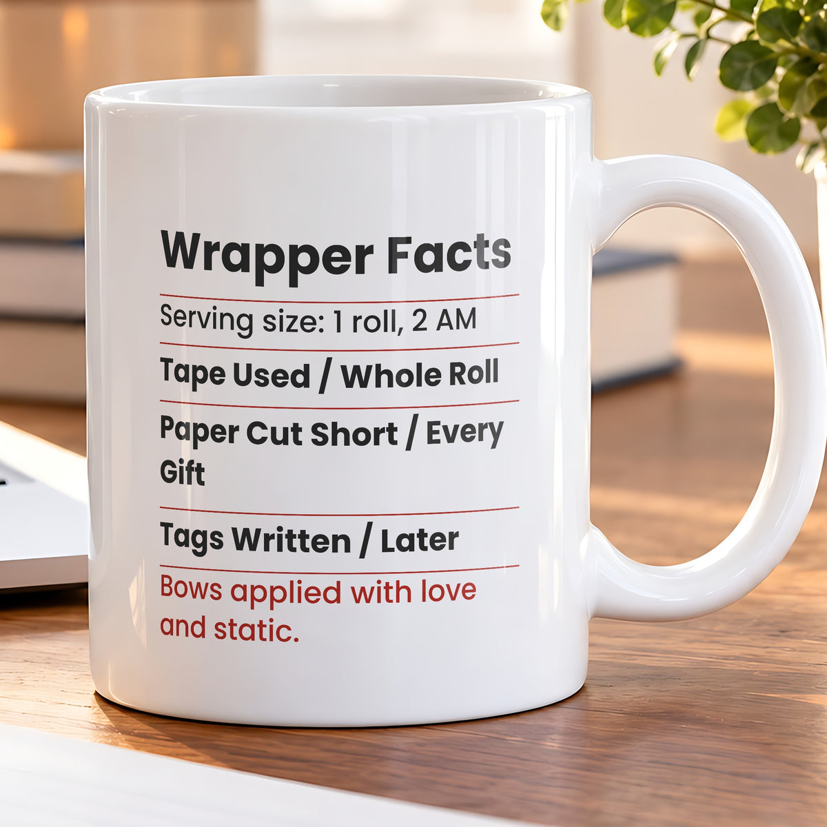 Funny Family Christmas Coffee Mug Wrapper Facts Nutrition Label - photo 5