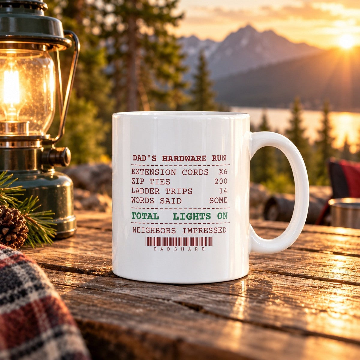 Funny Christmas Dad Coffee Mug Zip Ties 200 Ladder Trips 14 Receipt - photo 3