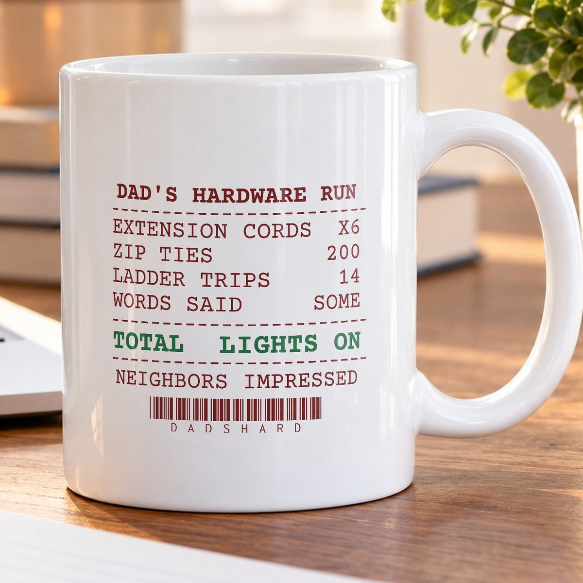 Funny Christmas Dad Coffee Mug Zip Ties 200 Ladder Trips 14 Receipt - photo 5